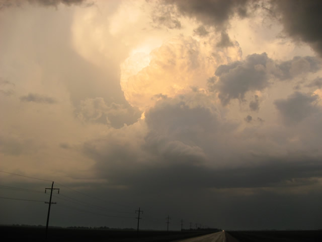 A thunderstorm east of Altona on June 9, 2012