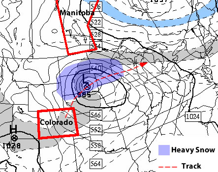 Surface Map Showing the Colorado Low