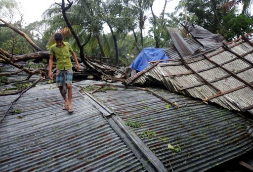 Tropical Storm damage in Bhola